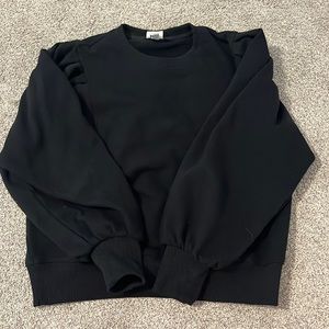 Target black sweatshirt with ruffle sleeping